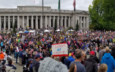 Rally at the Capitol Building in Olympia to Support Freedom of Choice Draws Ever Growing Crowd